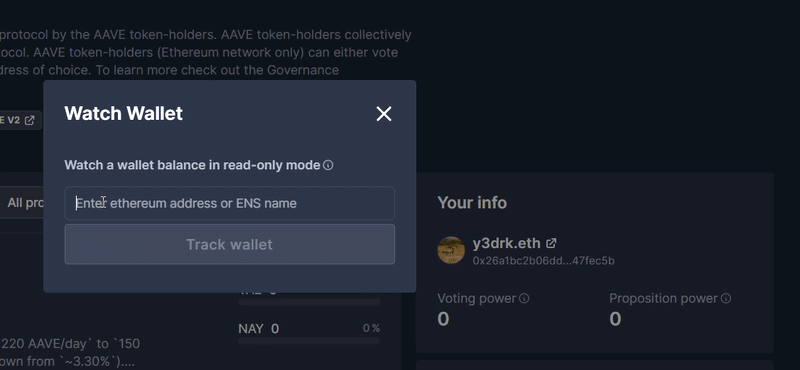 Aave defi app fails to resolve the name for ENSv2