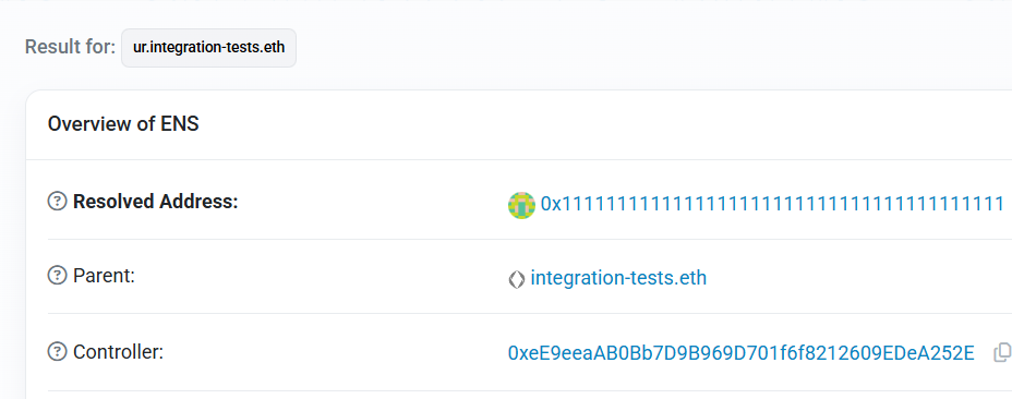 Etherscan fails to resolve the name for ENSv2
