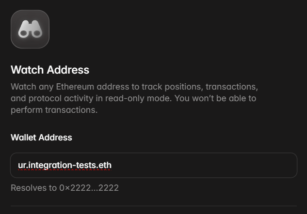 Aave Pro defi app correctly resolves the name for ENSv2