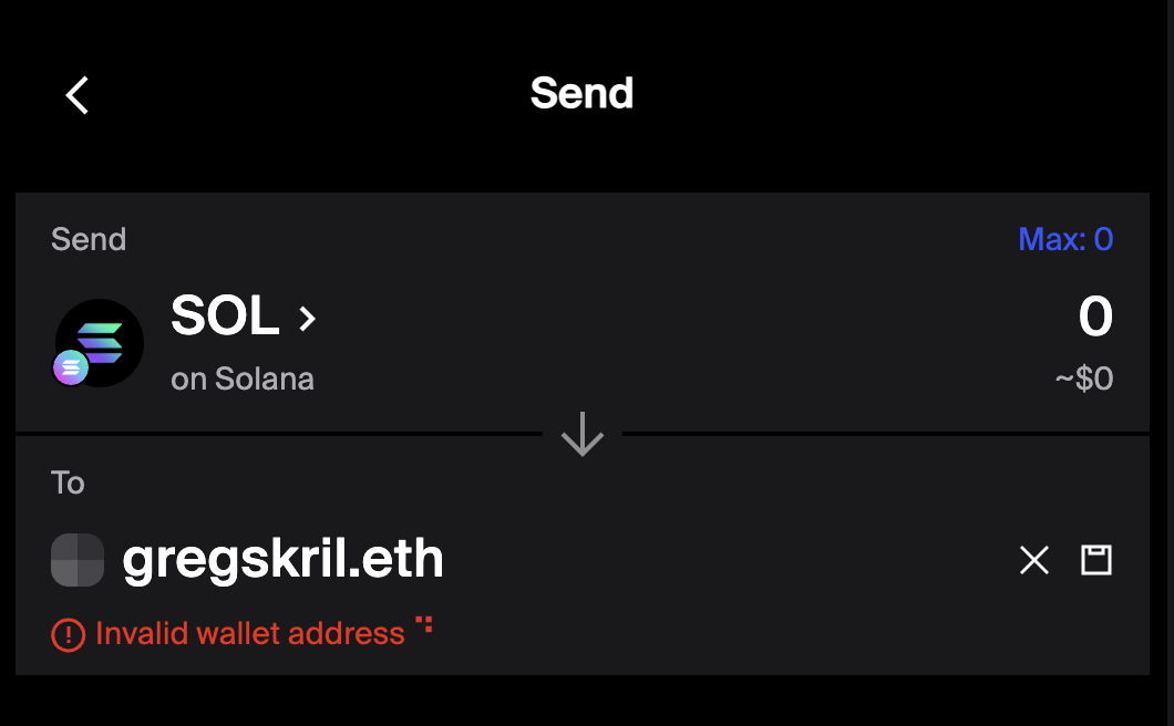 1inch fails to resolve a Solana address using ENS